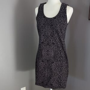 Black Patterned Women's Dress